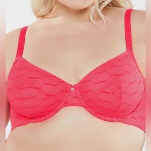 Savage X Fenty Hot Pink Logo Underwire Bra‎ / 36DDD